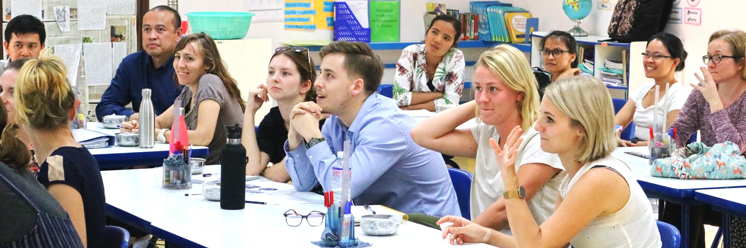 JPA primary school teachers professional development session. Jay Pritzker Academy, Siem Reap, Cambodia. Jay-Pritzker-Academy-Siem-Reap-Cambodia.