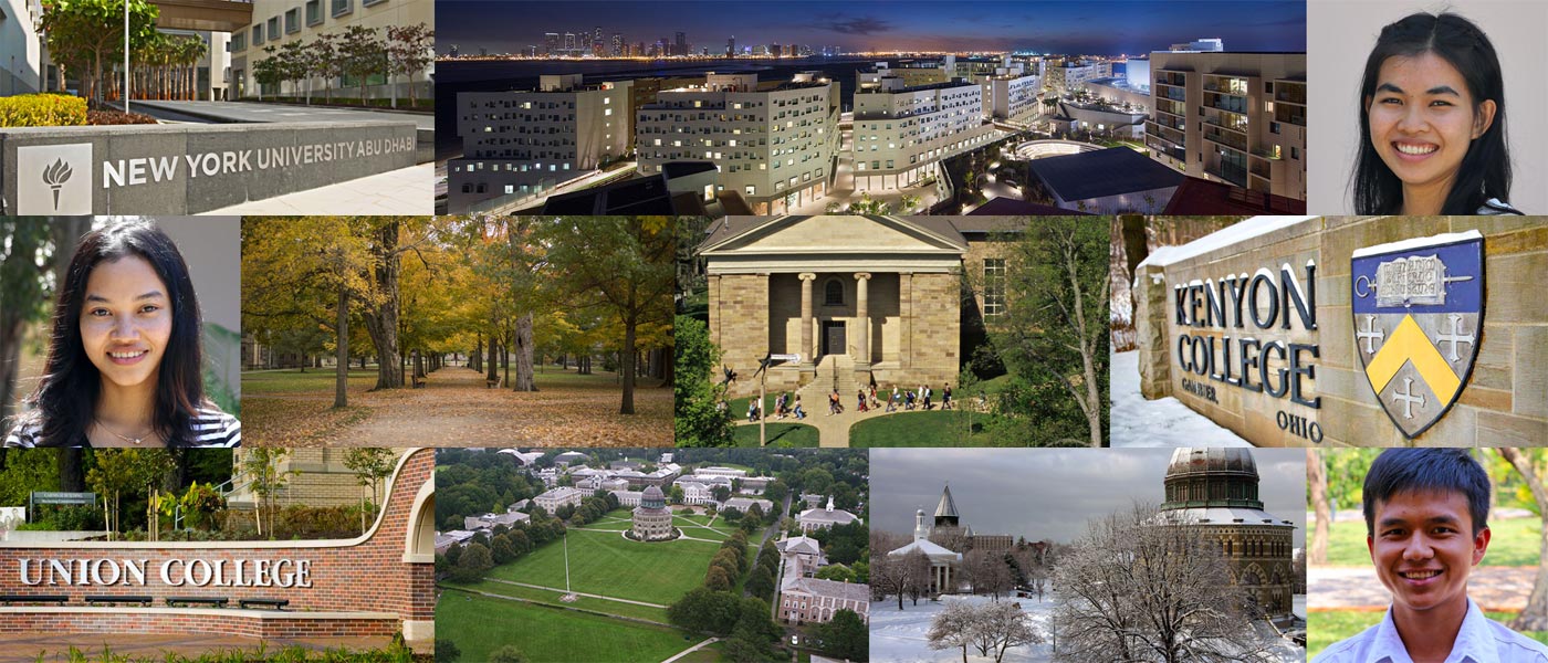 JPA students accepted to colleges overseas - NYU Abu Dhabi, Keyon College USA, Union College USA. Jay Pritzker Academy, Siem Reap, Cambodia. Jay-Pritzker-Academy-Siem-Reap-Cambodia.