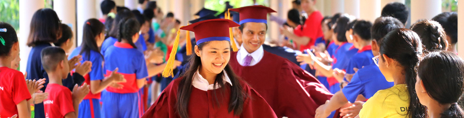JPA 2019 graduating class graduation walk. Jay Pritzker Academy, Siem Reap, Cambodia. Jay-Pritzker-Academy-Siem-Reap-Cambodia.