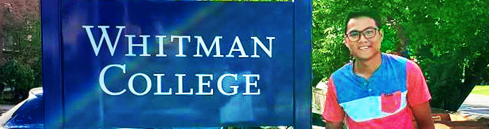 JPA class of 2019 arrive at college - Sothea – Whitman College – WA, USA. Jay Pritzker Academy, Siem Reap, Cambodia. Jay-Pritzker-Academy-Siem-Reap-Cambodia.