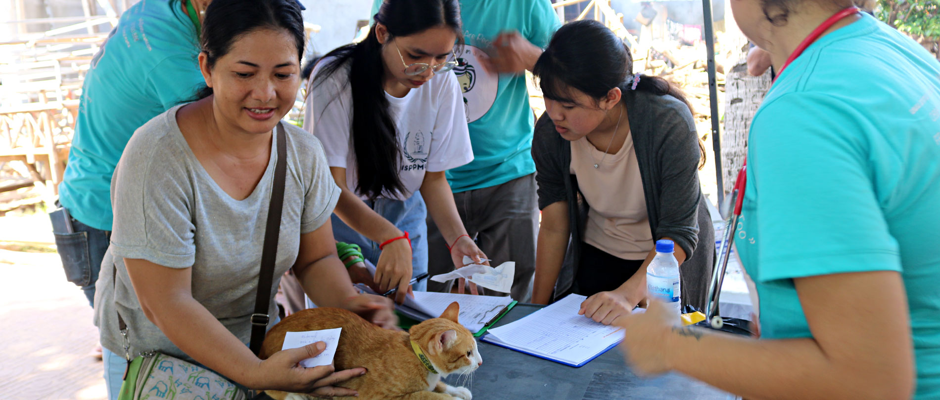 JPA students Sareth and Chantrea working with World Vets. Jay Pritzker Academy, Siem Reap, Cambodia. Jay-Pritzker-Academy-Siem-Reap-Cambodia.