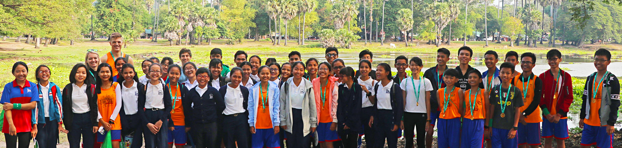 JPA students competing in the 24th Angkor Wat International Half Marathon 2019. Jay Pritzker Academy, Siem Reap, Cambodia. Jay-Pritzker-Academy-Siem-Reap-Cambodia.