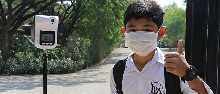 JPA students and parents - Back to school. Jay Pritzker Academy, Siem Reap, Cambodia. Jay-Pritzker-Academy-Siem-Reap-Cambodia.